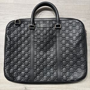 Gucci GG Emblem Signature Leather briefcase